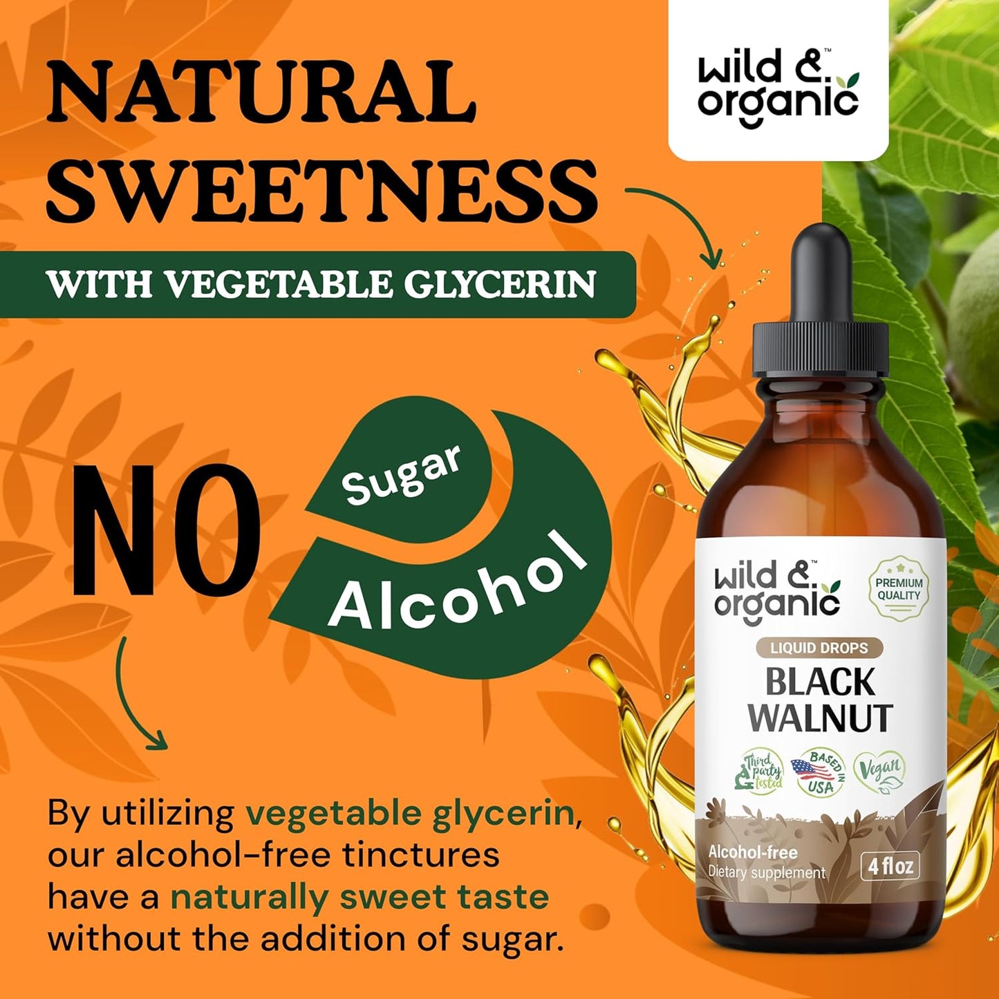 4 fl oz Wild & Organic Goldenseal & Black Walnut Tincture Combo Pack