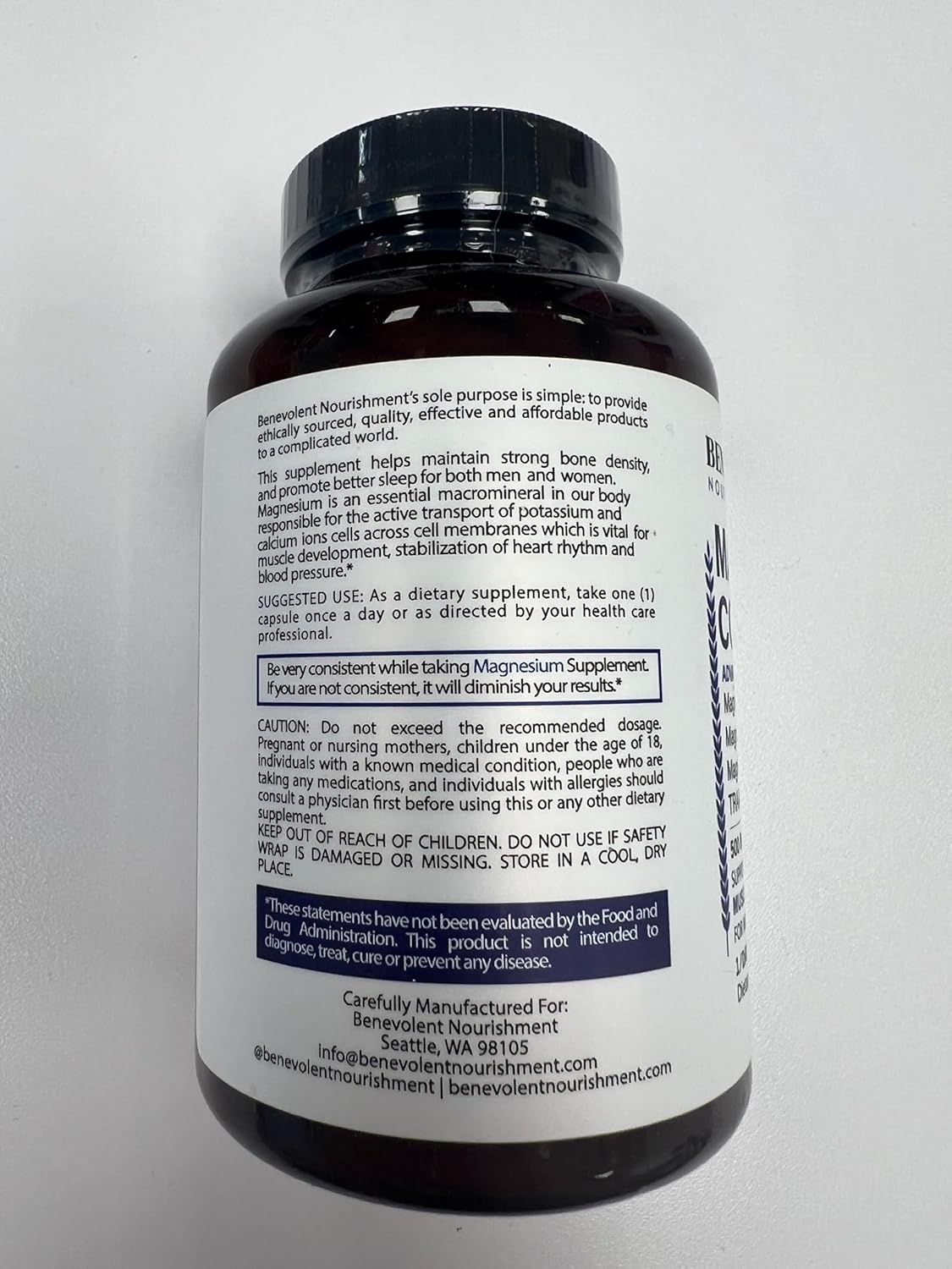 4 Month Supply of Benevolent Nourishment Chlorophyll Liquid Drops & Magnesium Complex - High Potency Formula for Skin Health - 5 Premium Magnesium Forms