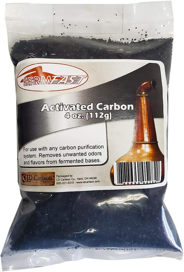 4 Ounce Fermfast Activated Carbon Charcoal for Distilling and Filtering