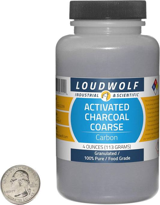 4 oz Bottle of Loudwolf Activated Charcoal - 100% Pure Food Grade Granules