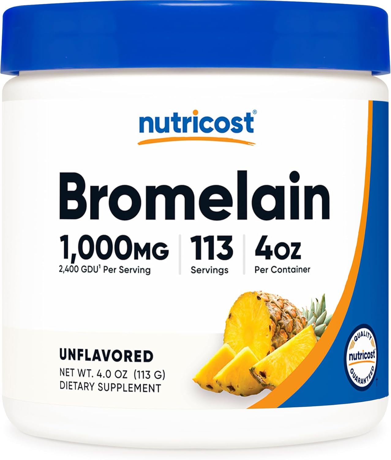 4 OZ Nutricost Bromelain Powder - Non-GMO, Vegetarian, Gluten Free Supplement