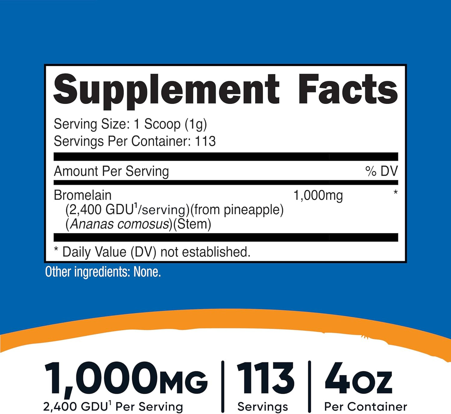 4 OZ Nutricost Bromelain Powder - Non-GMO, Vegetarian, Gluten Free Supplement