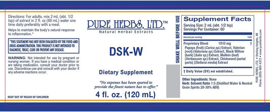 4 oz. Pure Herbs, Ltd. DSK-W Herbal Supplement for Well-Being