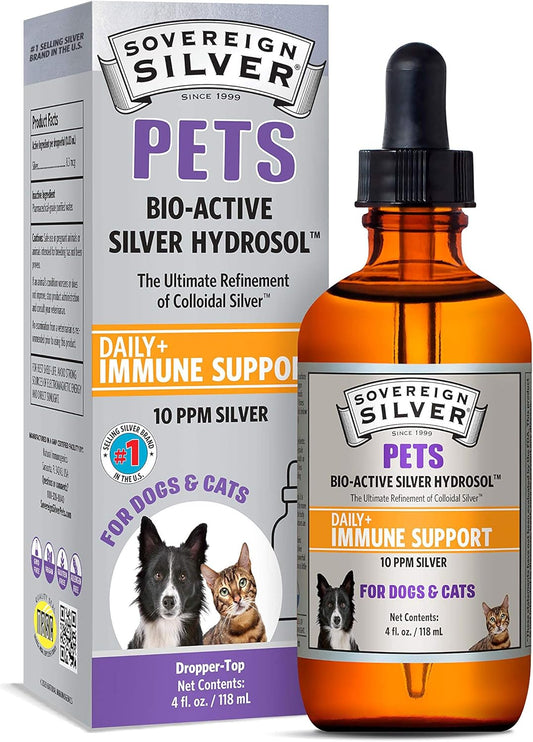 4 oz Sovereign Silver Bio-Active Silver Hydrosol for Pets - Immune Boosting Supplement