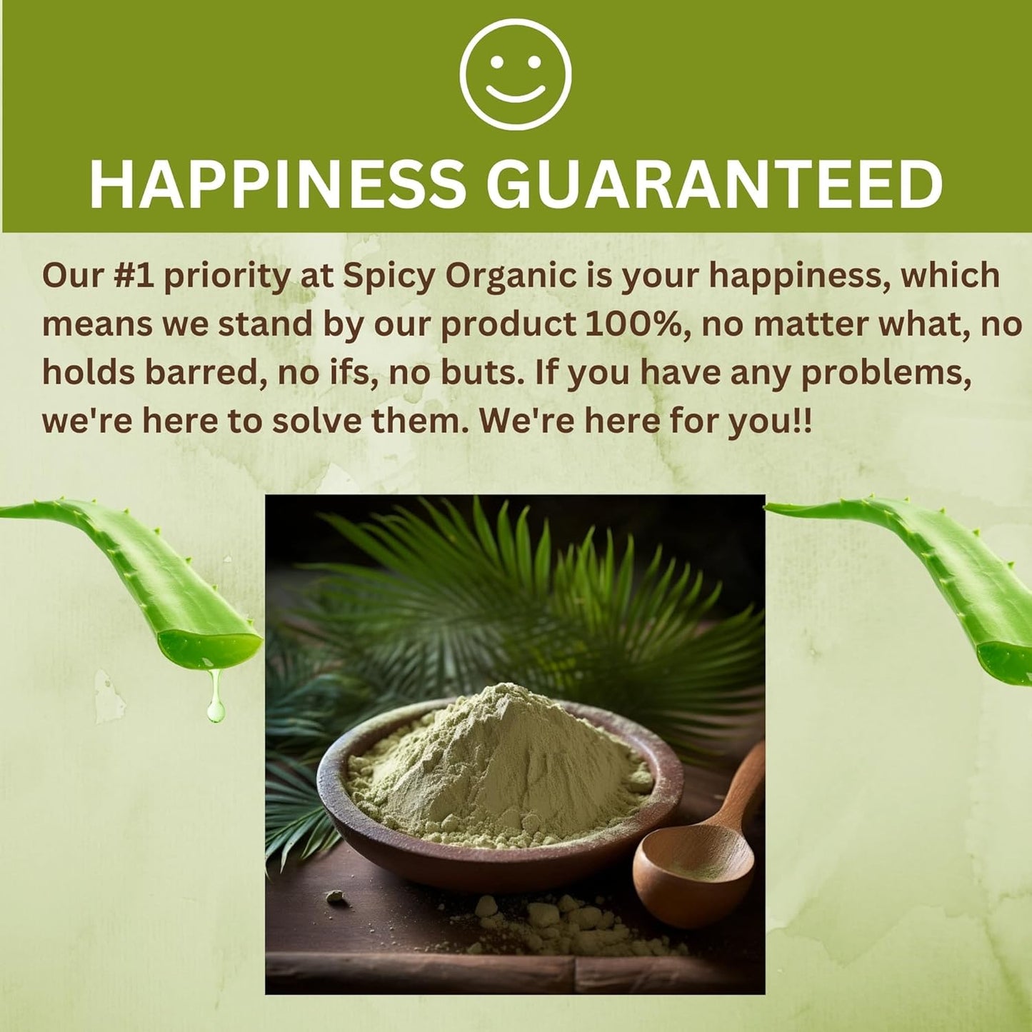 4 oz. USDA Certified Organic Aloe Vera Powder for Skin & Hair - Aloe Barbadensis - Nourishing Face Mask for Natural Beauty - Non-GMO - Spicy Organic