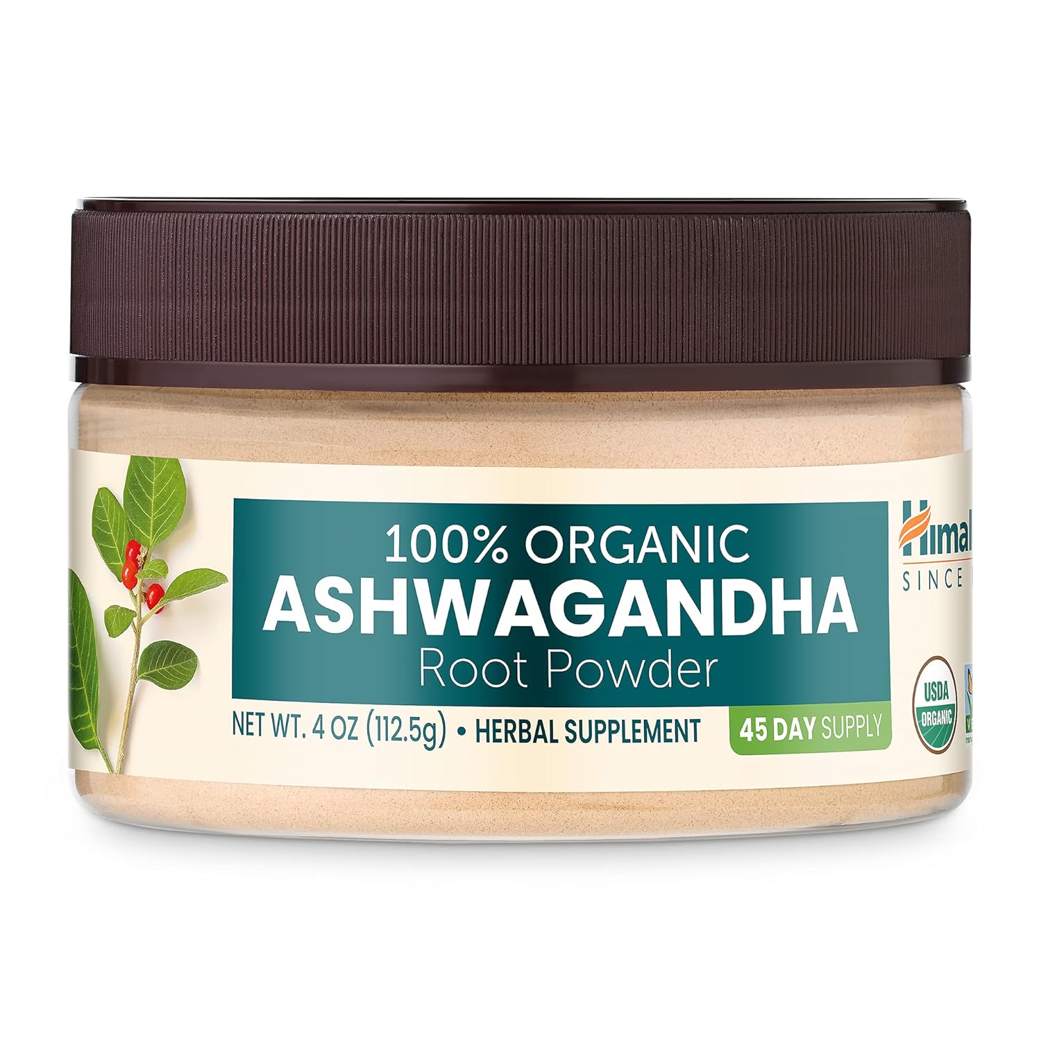 4 Oz USDA Certified Organic Ashwagandha Root Powder Herbal Supplement for Relaxation, Stress Relief, and Energy - Non-GMO, Vegan, Flavorless - 45 Day Supply