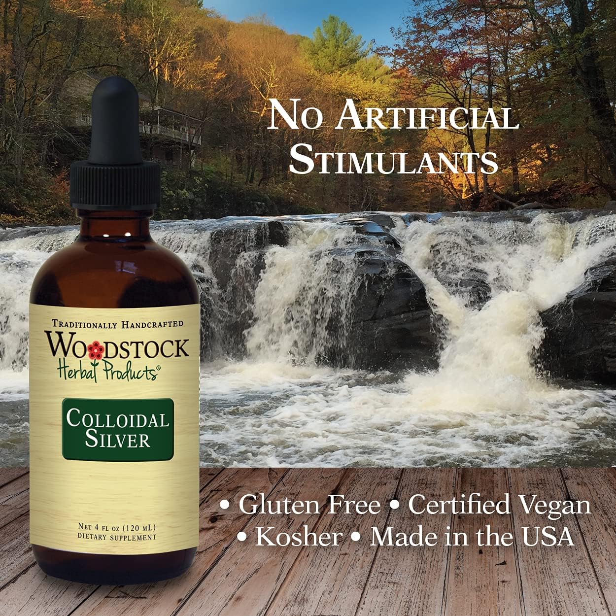 4 OZ Woodstock Herbal Products Colloidal Silver - Natural Immune Support