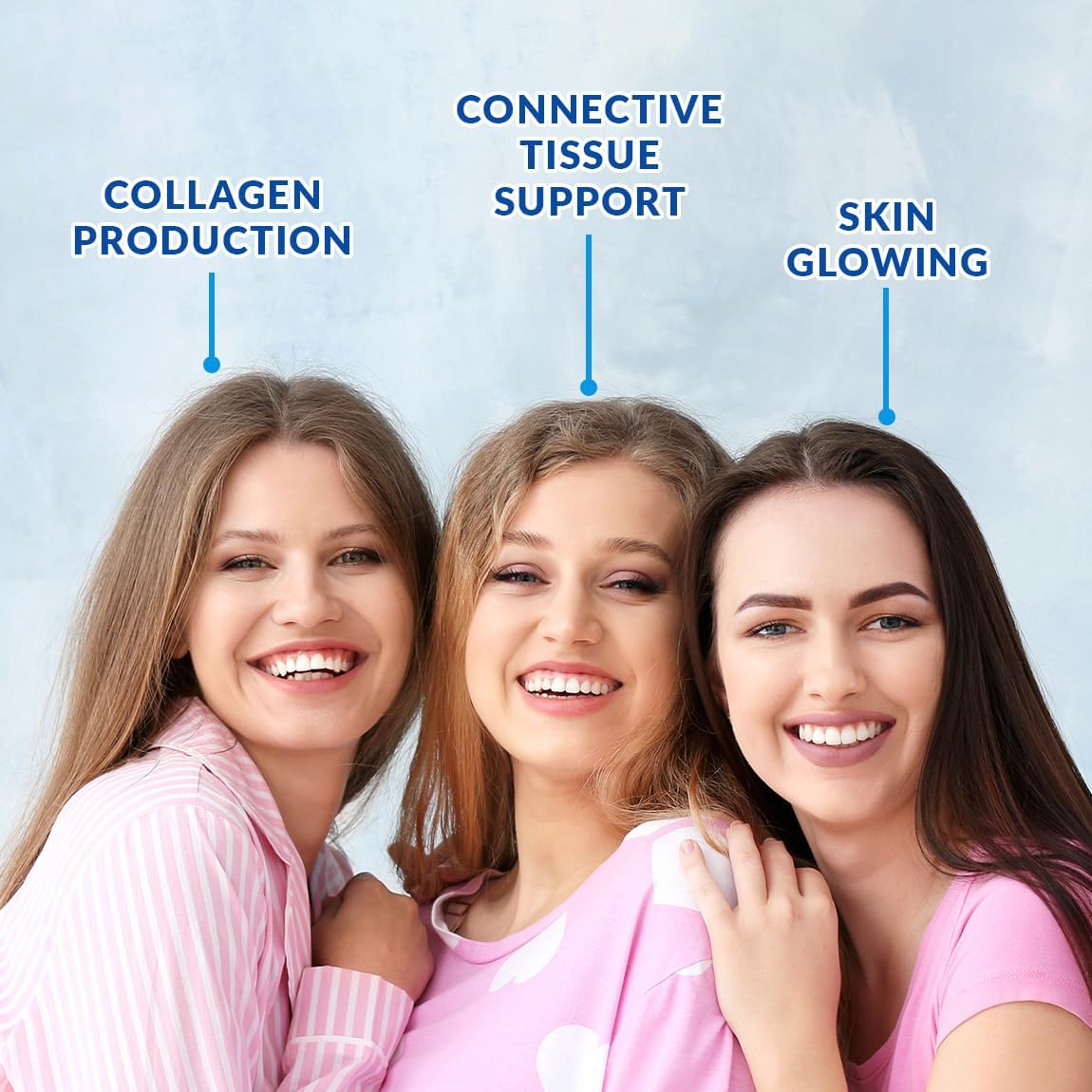4 Pack Collagen and Collagen Boosting Gummies for Hair Skin Nails - Bundle Deal