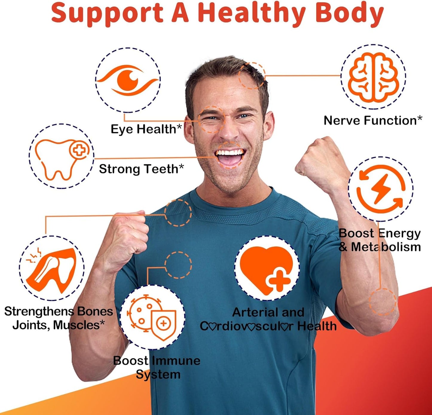 4-Pack Multivitamin Gummies with Potassium, Magnesium, Vitamin ADK, and B12