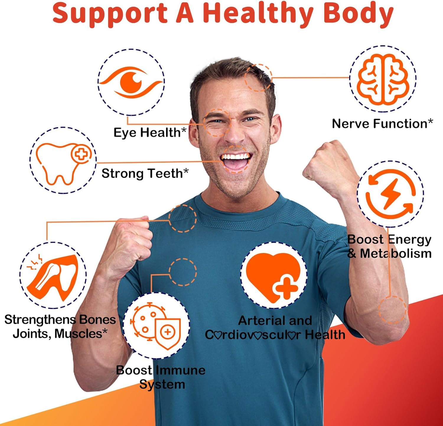 4-Pack Multivitamin Gummies with Potassium, Magnesium, Vitamin ADK, and B12