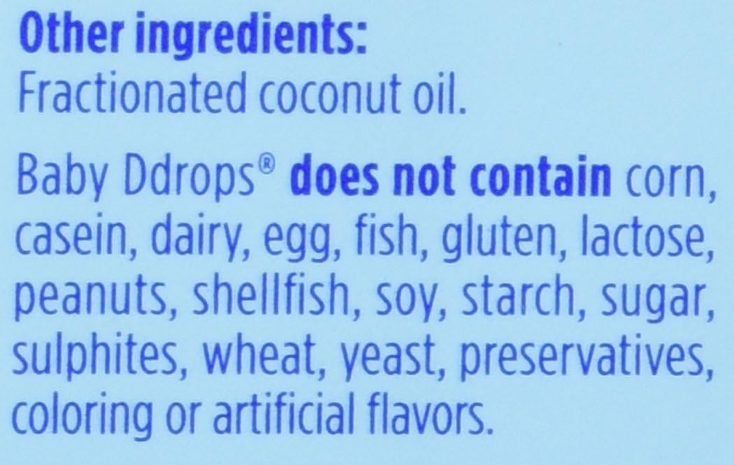 4 Pack of Ddrops Baby 400 IU Vitamin D3 90 Drops 0.08 fl oz