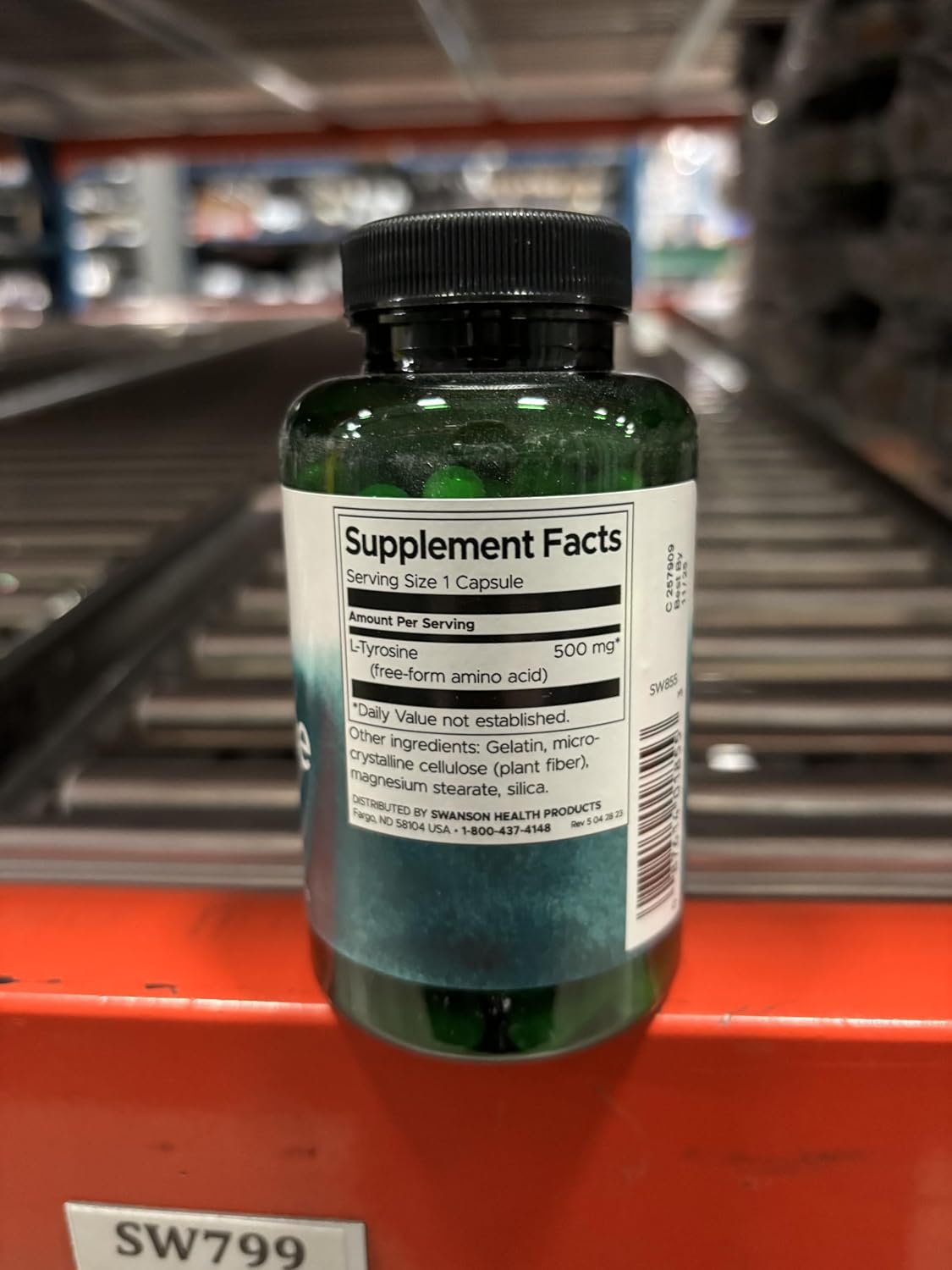 4 Pack Swanson L-Tyrosine Capsules - Amino Acid Supplement for Stress Support, Cognitive Function, and Overall Brain Health - BoostGo Australia