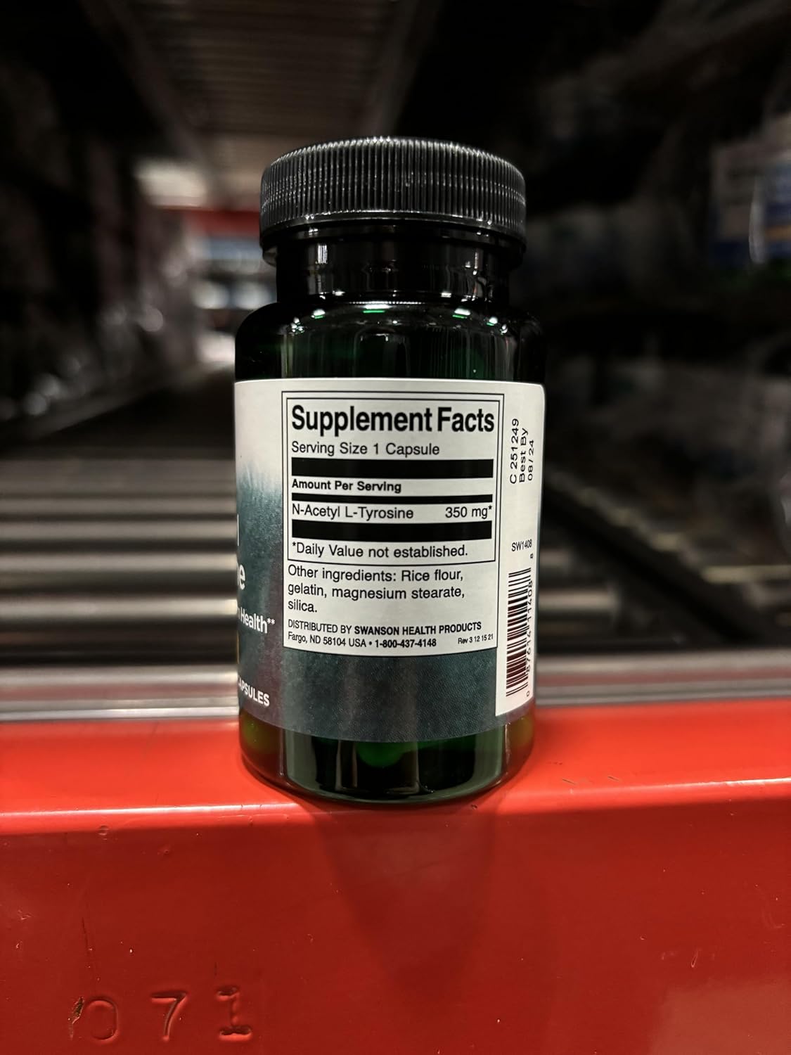 4 Pack Swanson N-Acetyl L-Tyrosine Capsules - Amino Acid Supplement for Brain & Nervous System Health - Mood & Cognitive Support