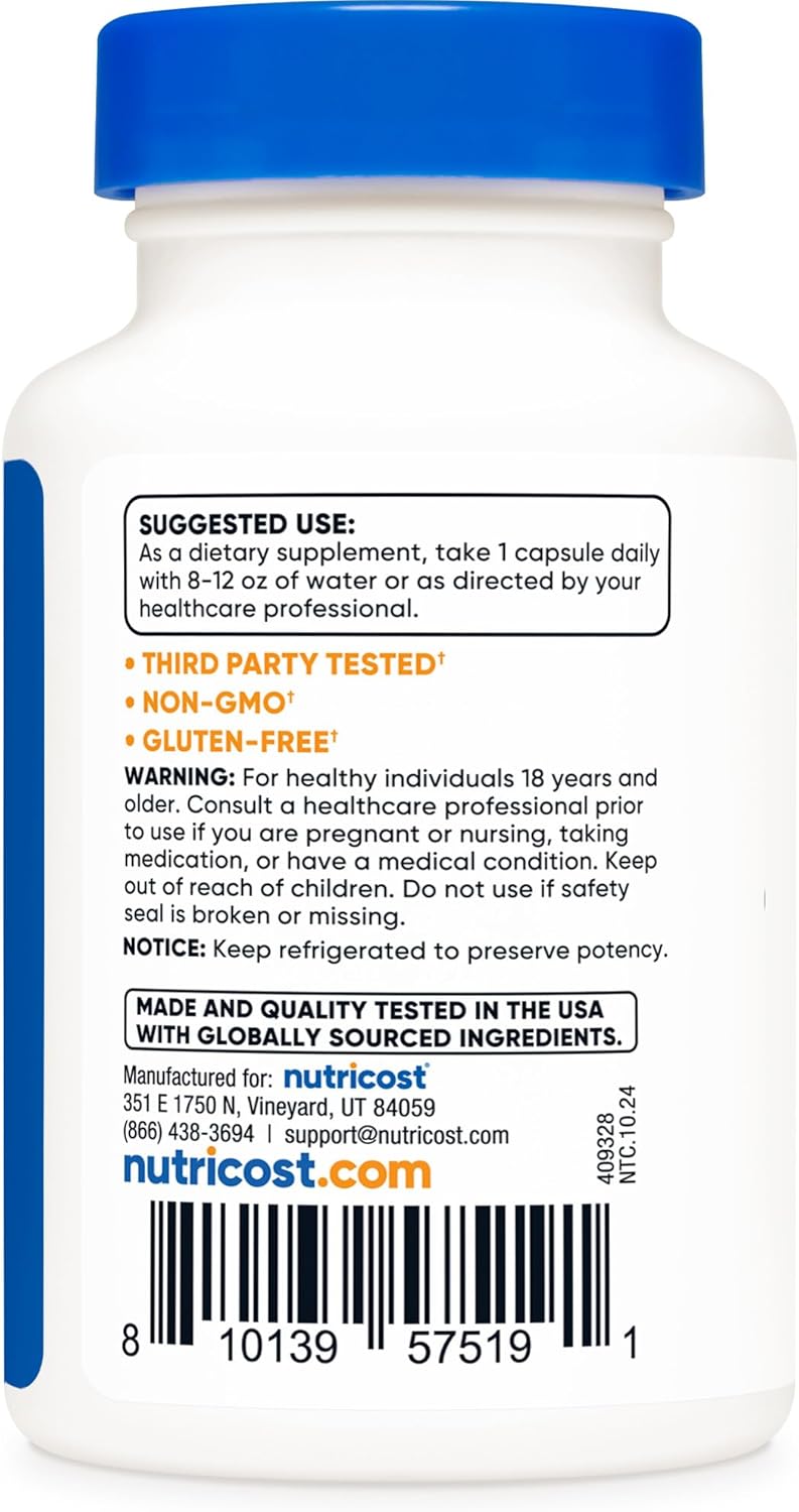 40 Billion CFU Probiotic Complex by Nutricost - 60 Capsules, GMO-Free & Gluten-Free