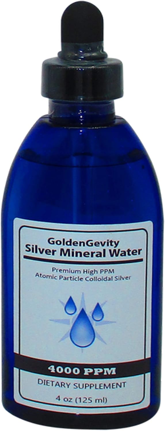 4000 PPM Bioactive Atomic Colloidal Silver 4 oz - Non-Toxic Immune Support Supplement