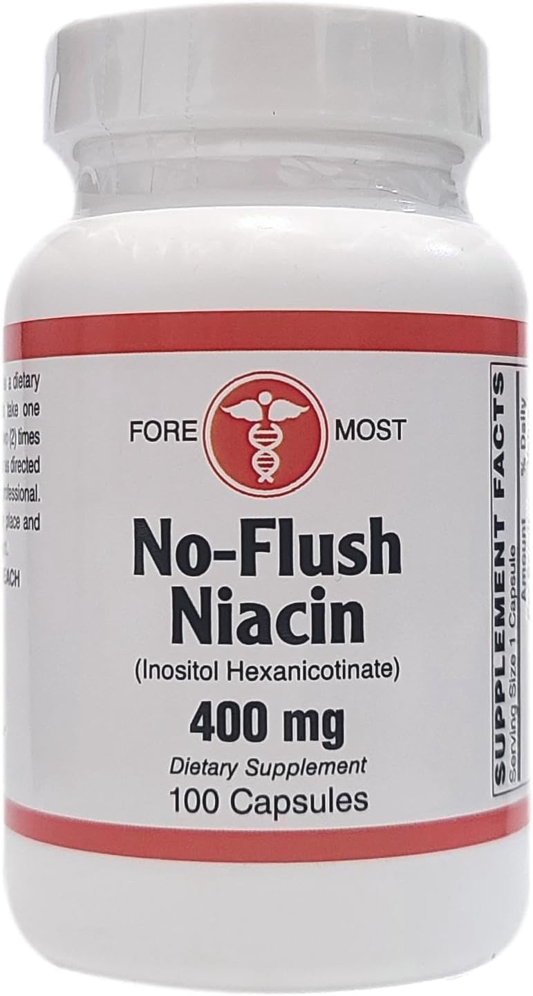 400mg Holistic Health No-Flush Niacin Capsules - 100 Count
