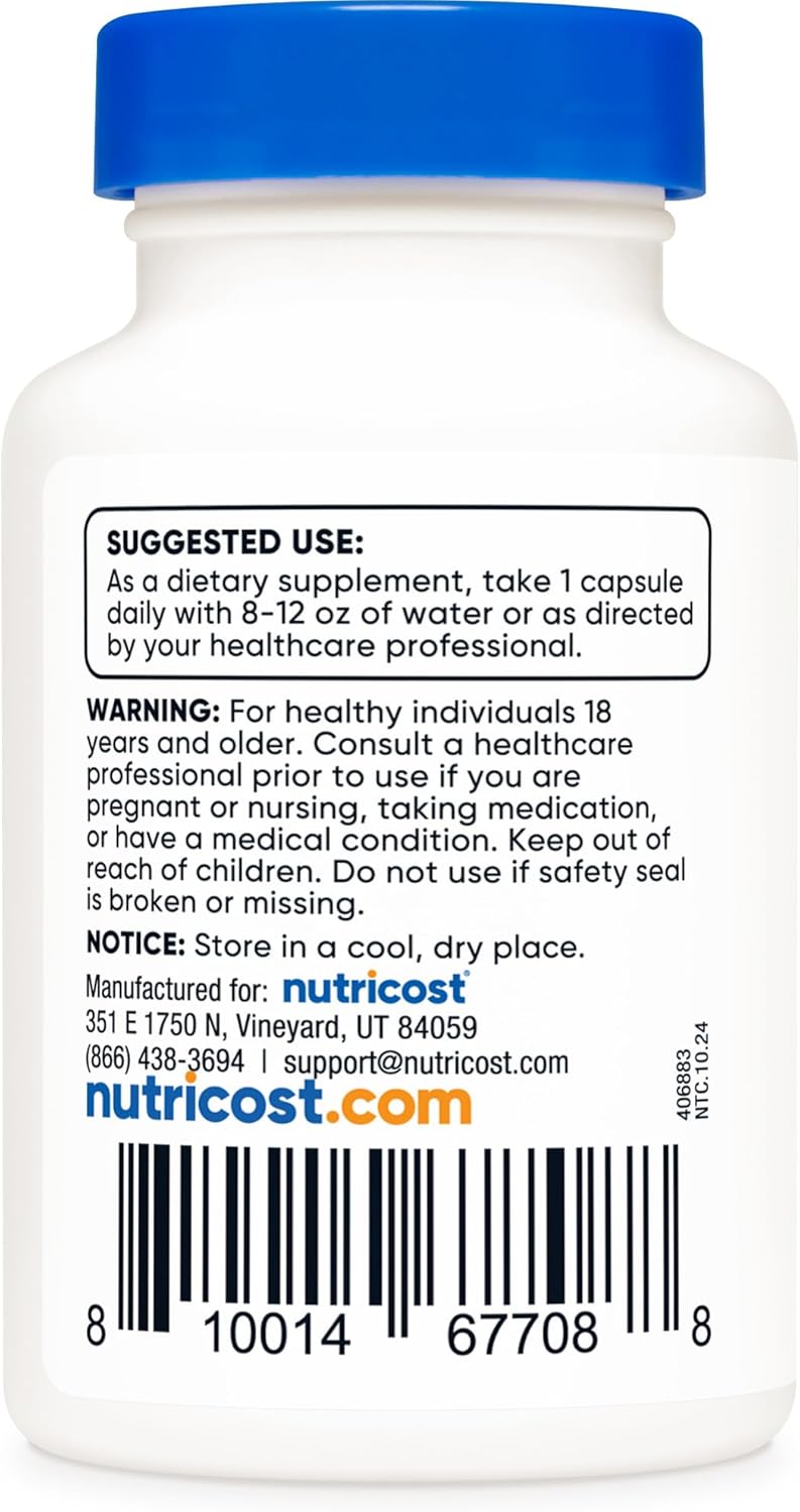 400mg Nutricost Riboflavin (Vitamin B2) Capsules - 30 Count, Gluten-Free & Non-GMO