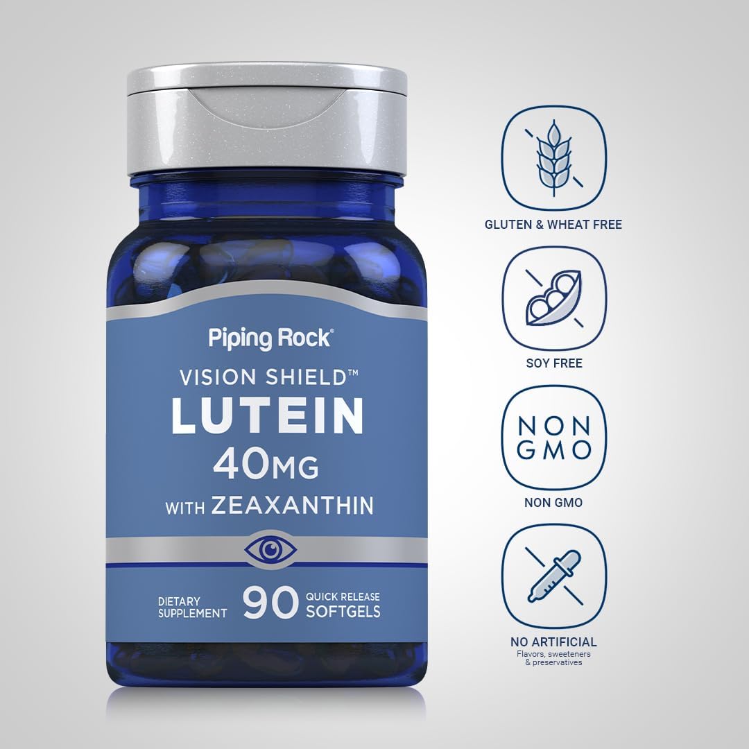 40mg Lutein with Zeaxanthin Supplement Softgels for Eye Health - 90 Count