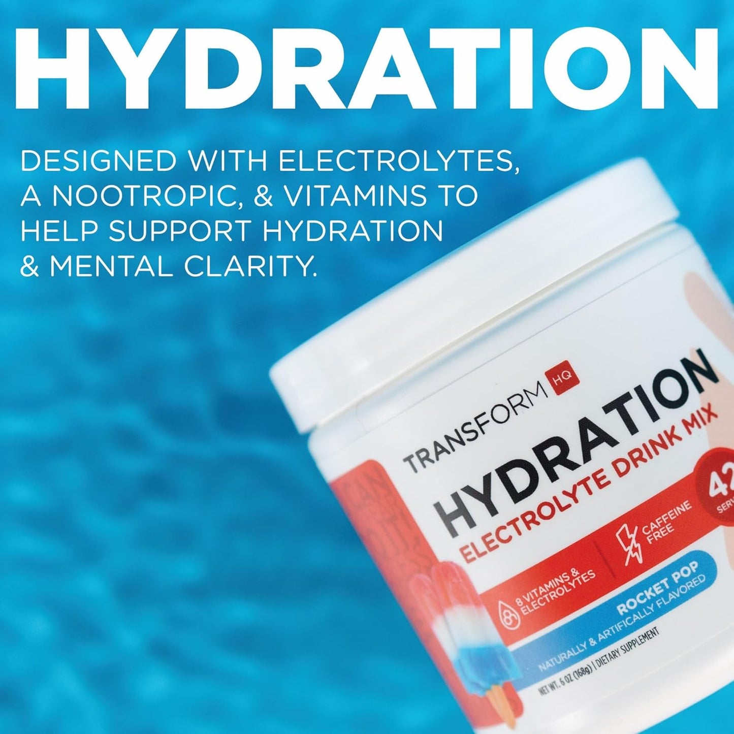 42 Servings of Pina Colada Hydration Mix - Boost Electrolytes, Mental Clarity, & Vitamins with TransformHQ