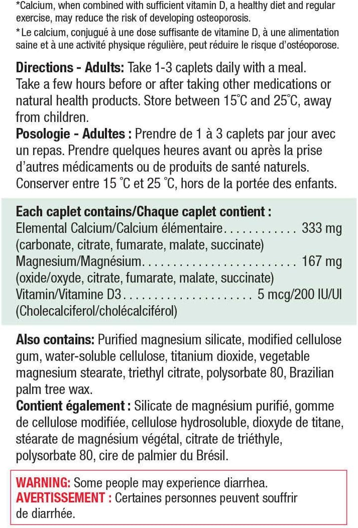 420 Caplets of Jamieson Calcium Magnesium with Vitamin D3 Tablets