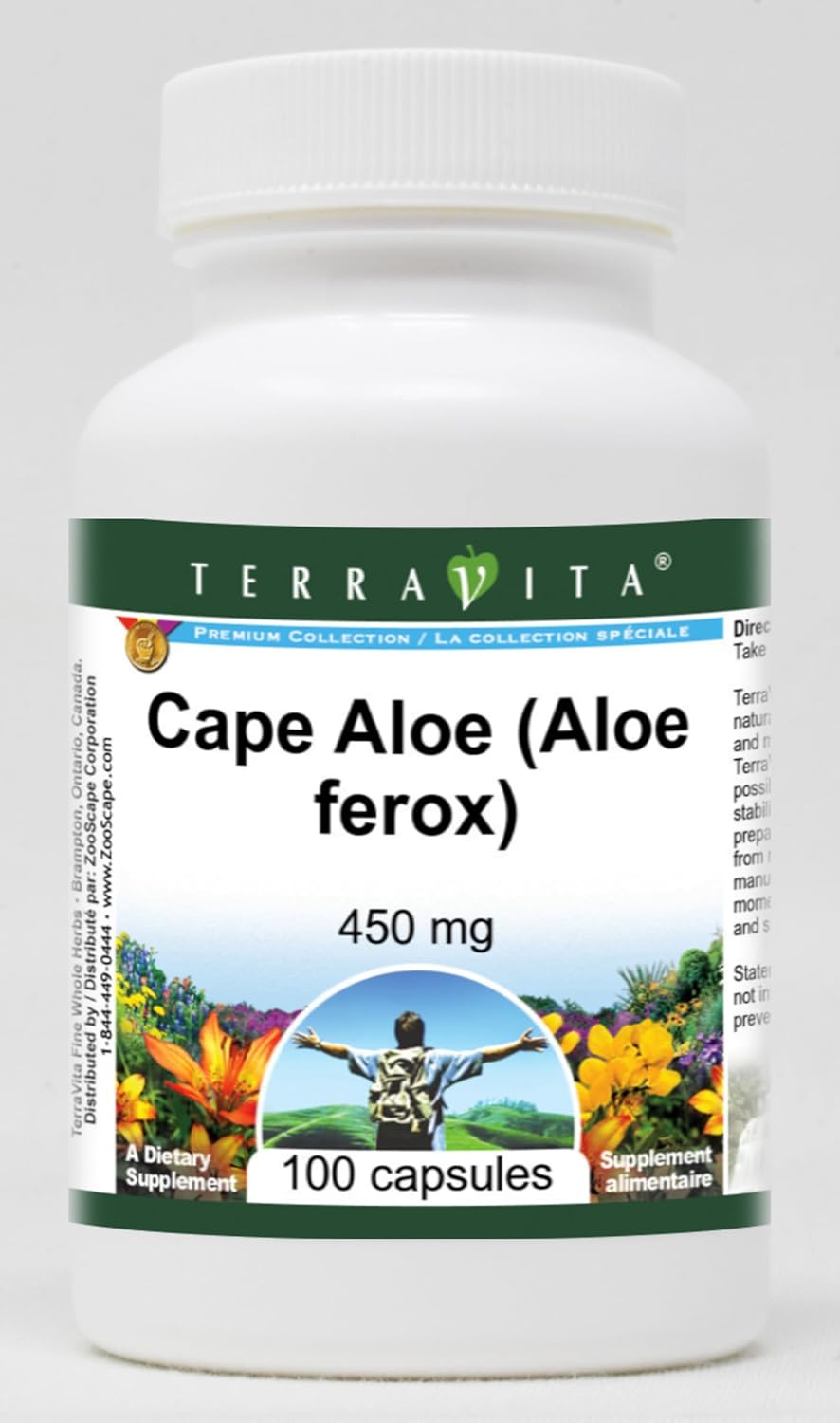 450 mg Terravita Cape Aloe (Aloe ferox) Capsules - 100 Count