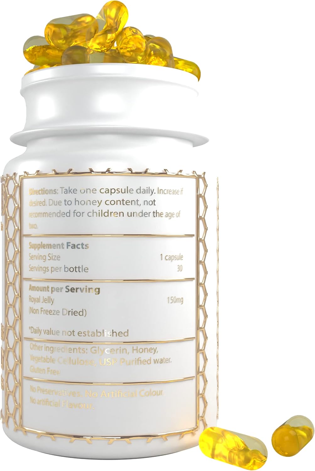 4,500mg Ultra-Premium Royal Jelly in Vegan Capsules | 100% Natural Nootropic for Immune Support, Energy & Brain Health