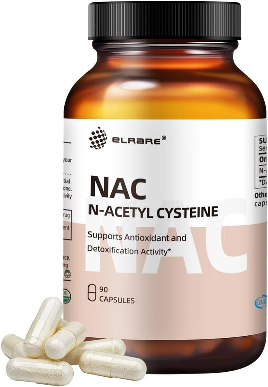 450mg N-Acetyl-L-Cysteine (NAC) Supplement - Antioxidant for Liver & Kidney Detox - Supports Respiratory Health & Immune Function - 90 Capsules