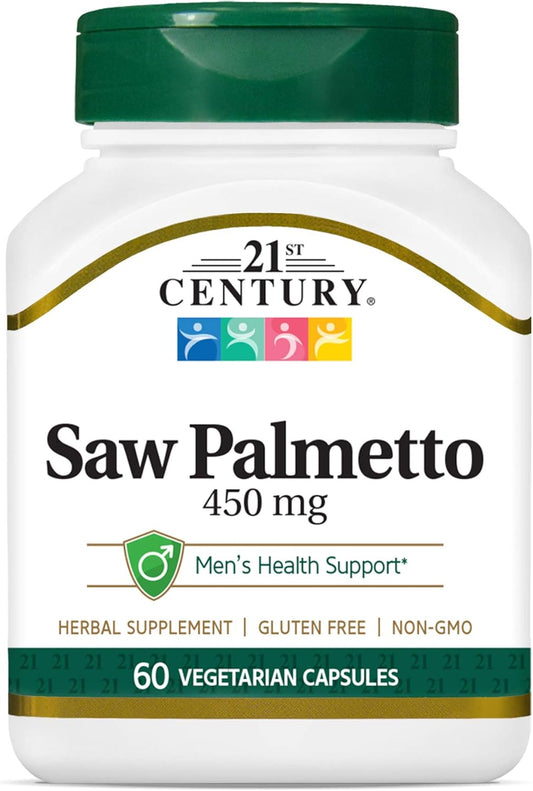 450mg Saw Palmetto Capsules - 60 Count - Vegan Friendly