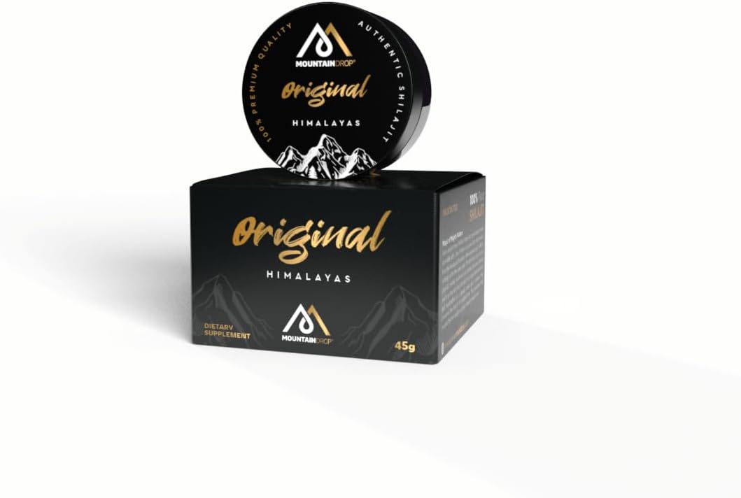 45g Mountaindrop Shilajit: Pure Natural Shilajit with Fulvic & Humic Acid, Hand Harvested in the Himalayas