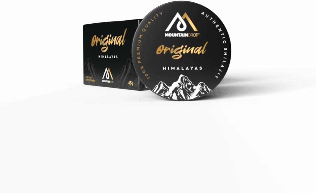 45g Mountaindrop Shilajit: Pure Natural Shilajit with Fulvic & Humic Acid, Hand Harvested in the Himalayas