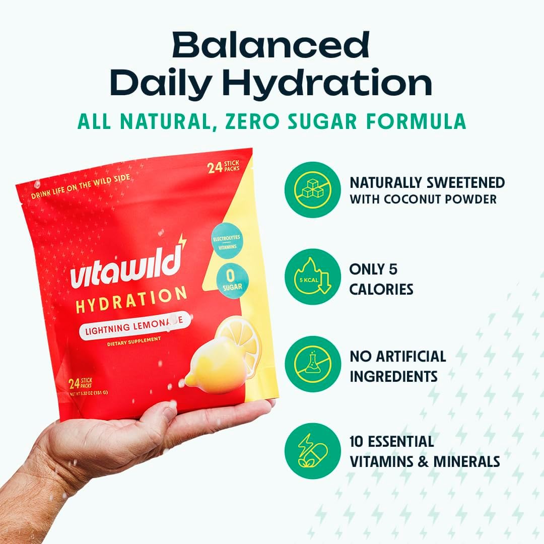 48-Pack Immunity and Hydration Electrolyte Drink Bundle with Elderberry, Vitamin C, Zinc, and More