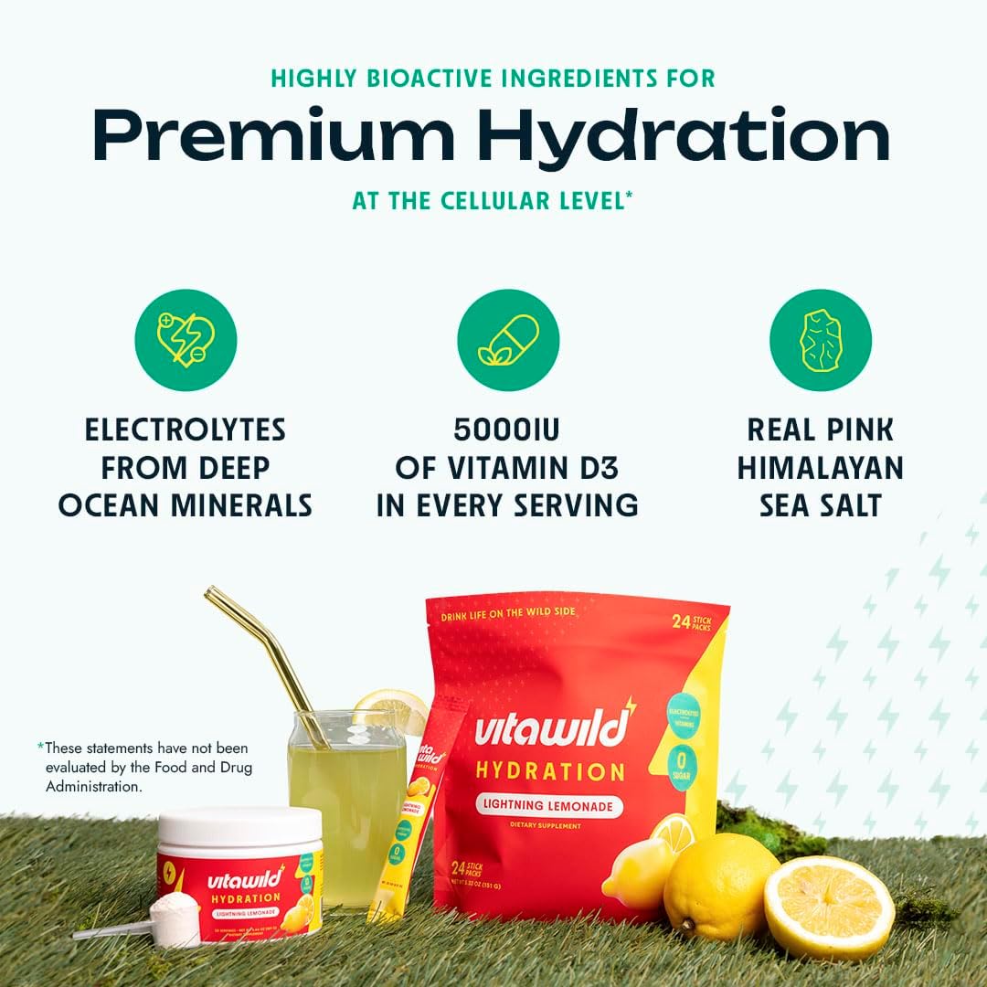 48-Pack Immunity and Hydration Electrolyte Drink Bundle with Elderberry, Vitamin C, Zinc, and More