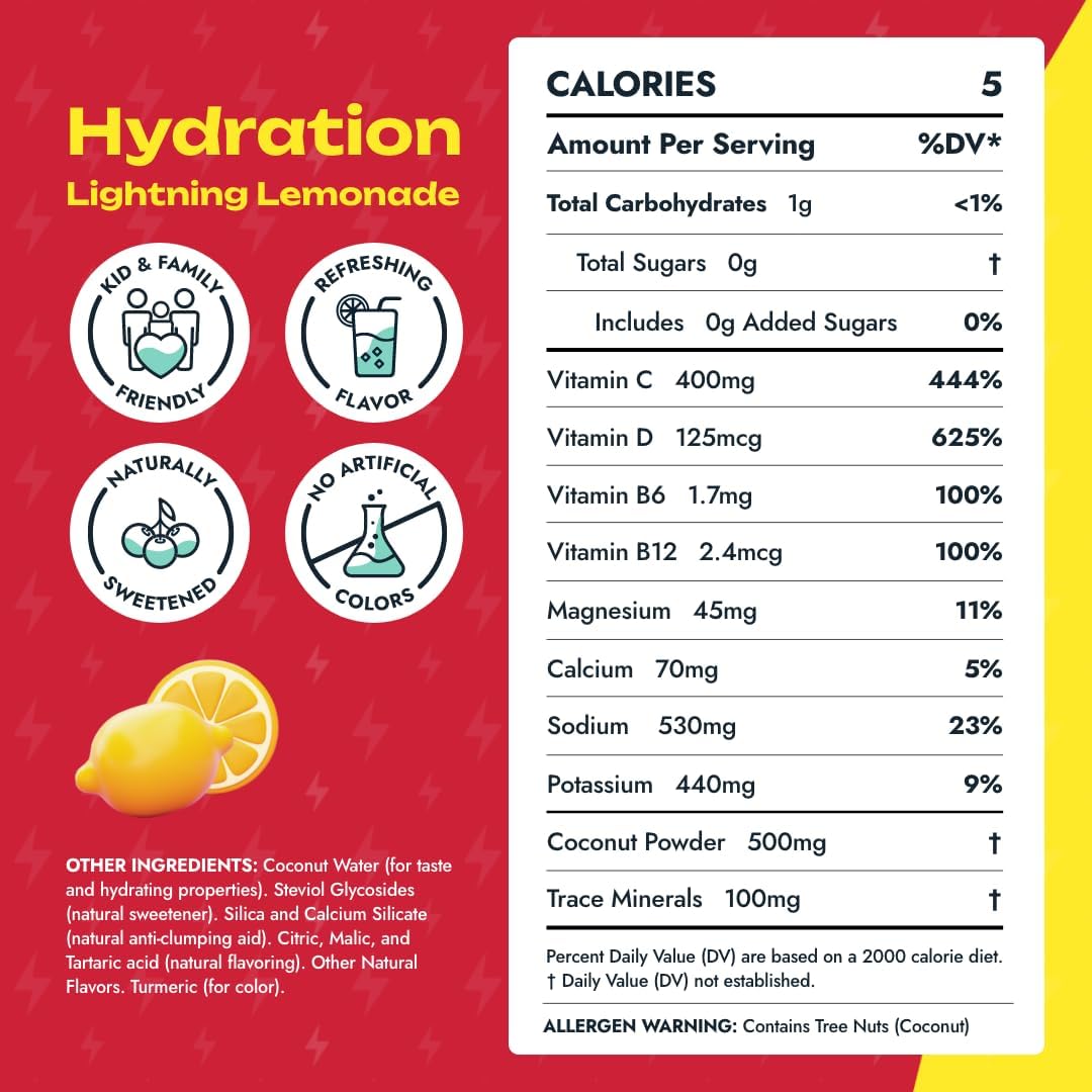 48-Pack Immunity and Hydration Electrolyte Drink Bundle with Elderberry, Vitamin C, Zinc, and More
