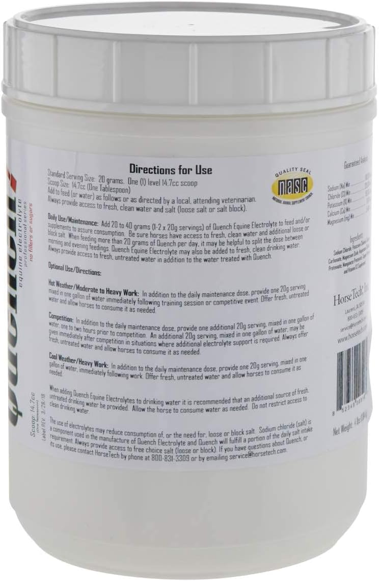 4LB Horse Tech Quench! Electrolytes for Optimal Hydration