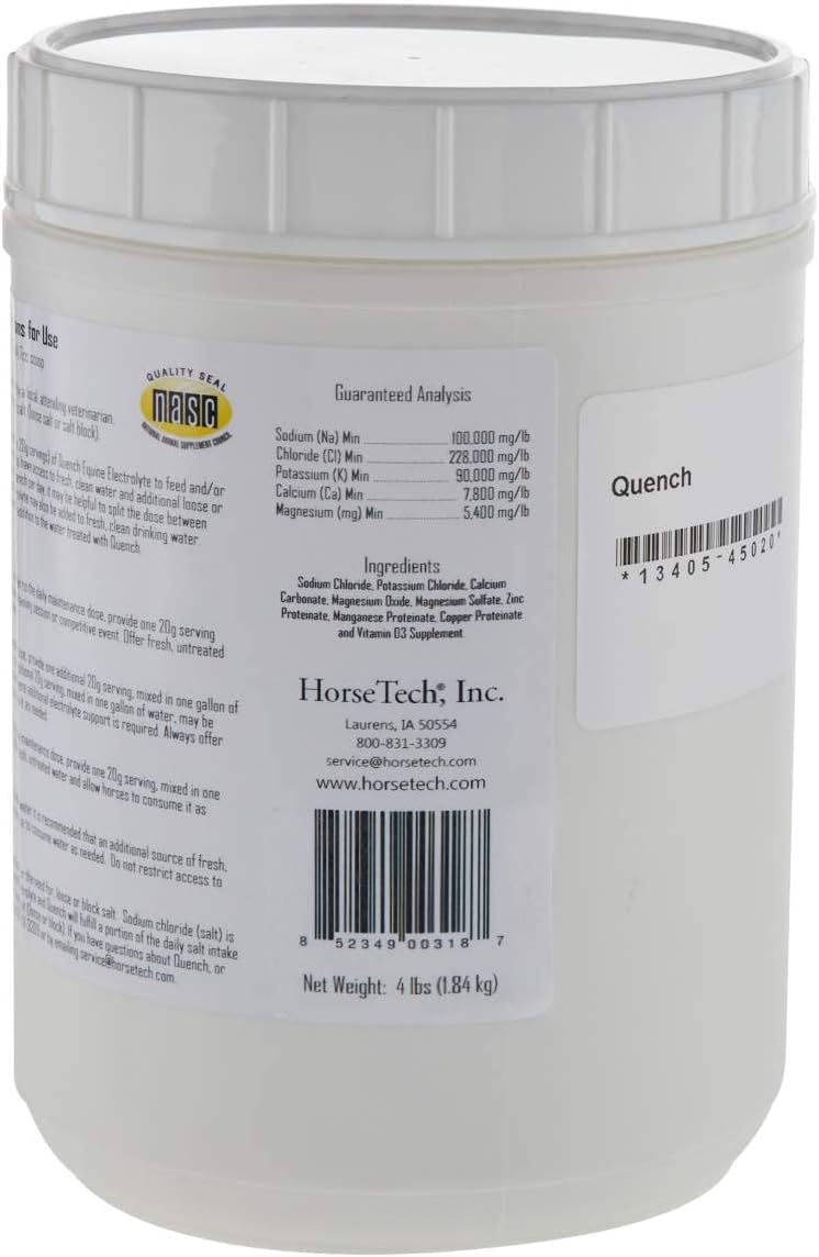 4LB Horse Tech Quench! Electrolytes for Optimal Hydration
