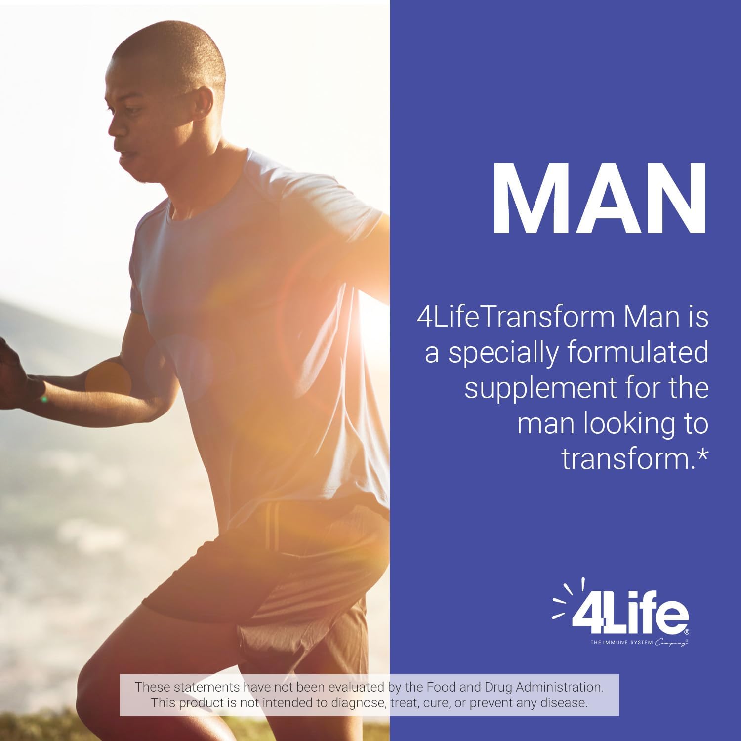 4Life Transform Man - Men's Sexual Performance & Vitality Supplement - Boosts Nitric Oxide, Energy, & Well-Being - L-Citrulline, Vitamin D3, & Korean Ginseng - 120 Capsules