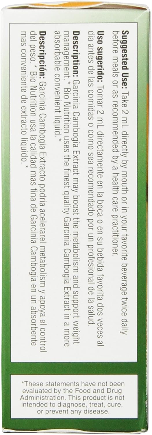 4oz Bio Nutrition Garcinia Cambogia Extract | 500mg Garcinia | 300mg HCA | Gluten Free | 48 Servings