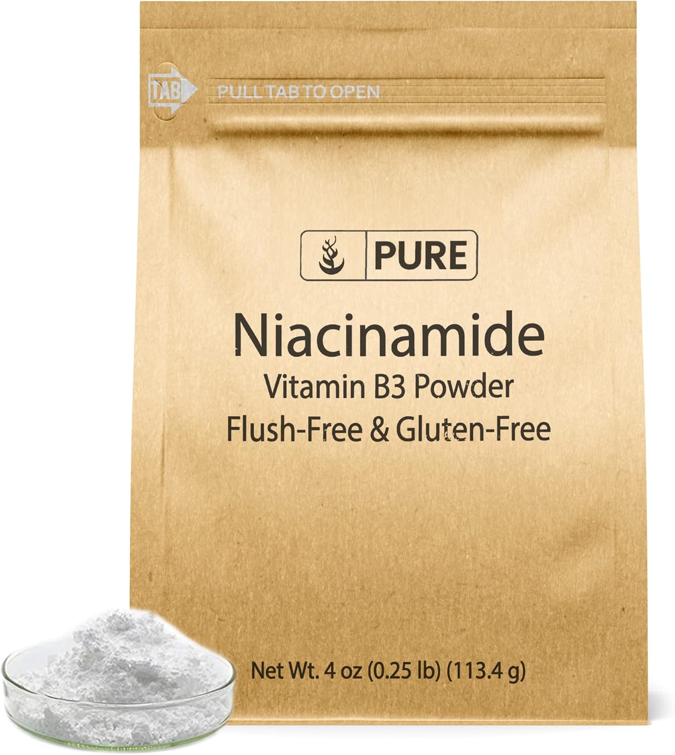 4oz Niacinamide with Pure Original Ingredients - Flush-Free & Gluten-Free
