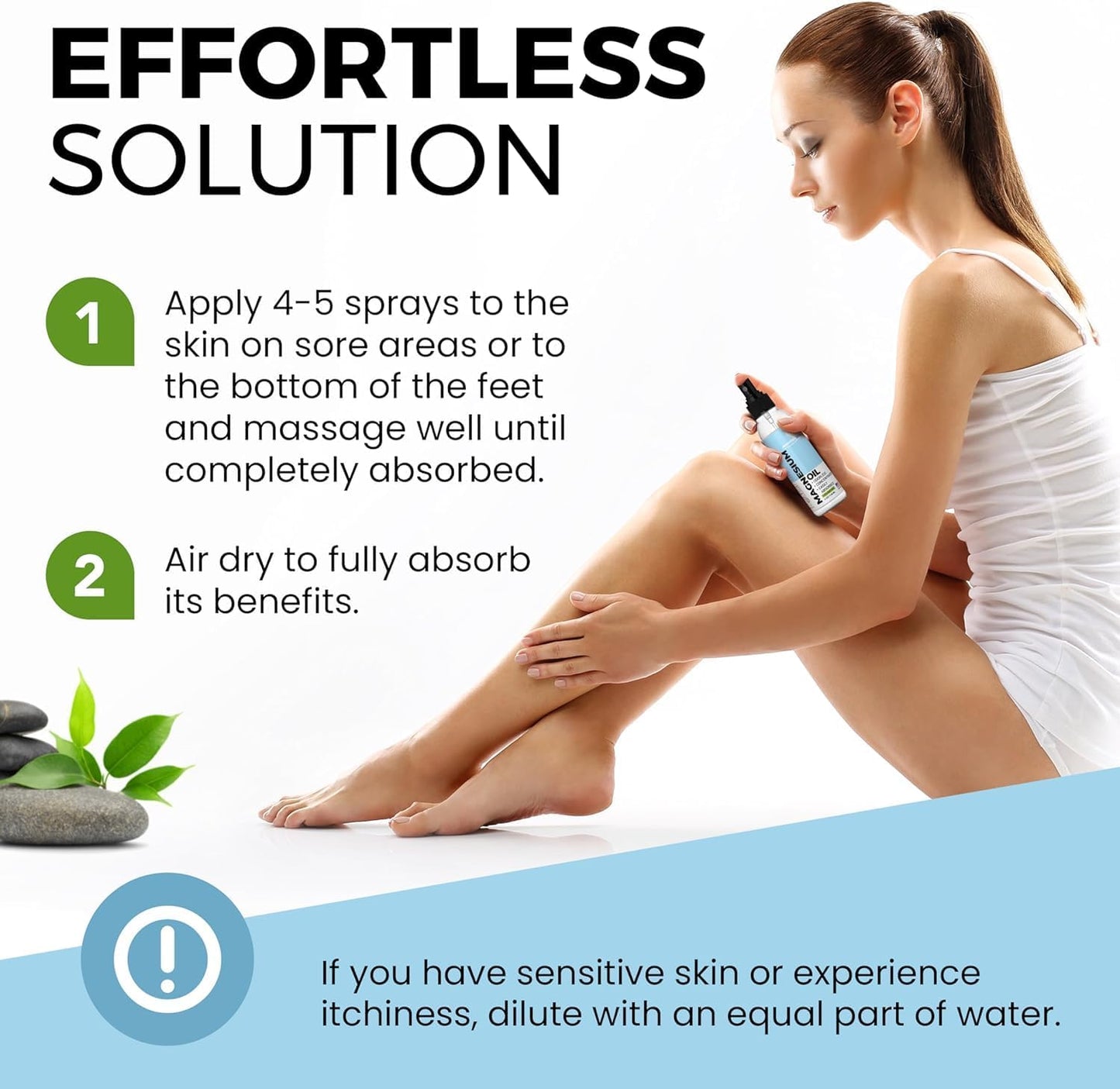 4oz Pure Magnesium Oil Spray for Sleep - Less Sting & Itch - 100% Natural & Organic - Made in USA