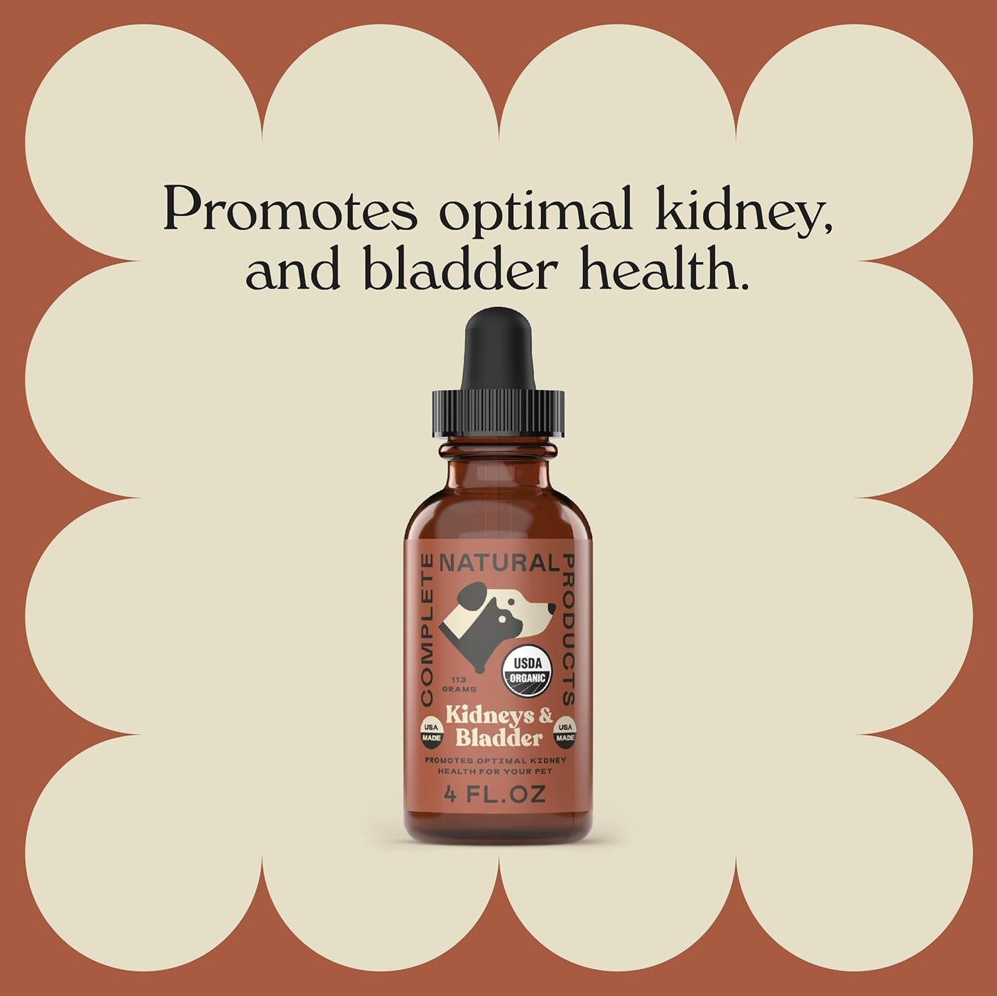 4oz Pure Organic Kidney & Bladder Concentrate for Pets - Complete Natural Products