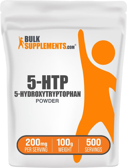 5-HTP Powder 200mg for Mood Support - Gluten Free Supplement - 100g (3.5 oz) Pack of 1 from BulkSupplements