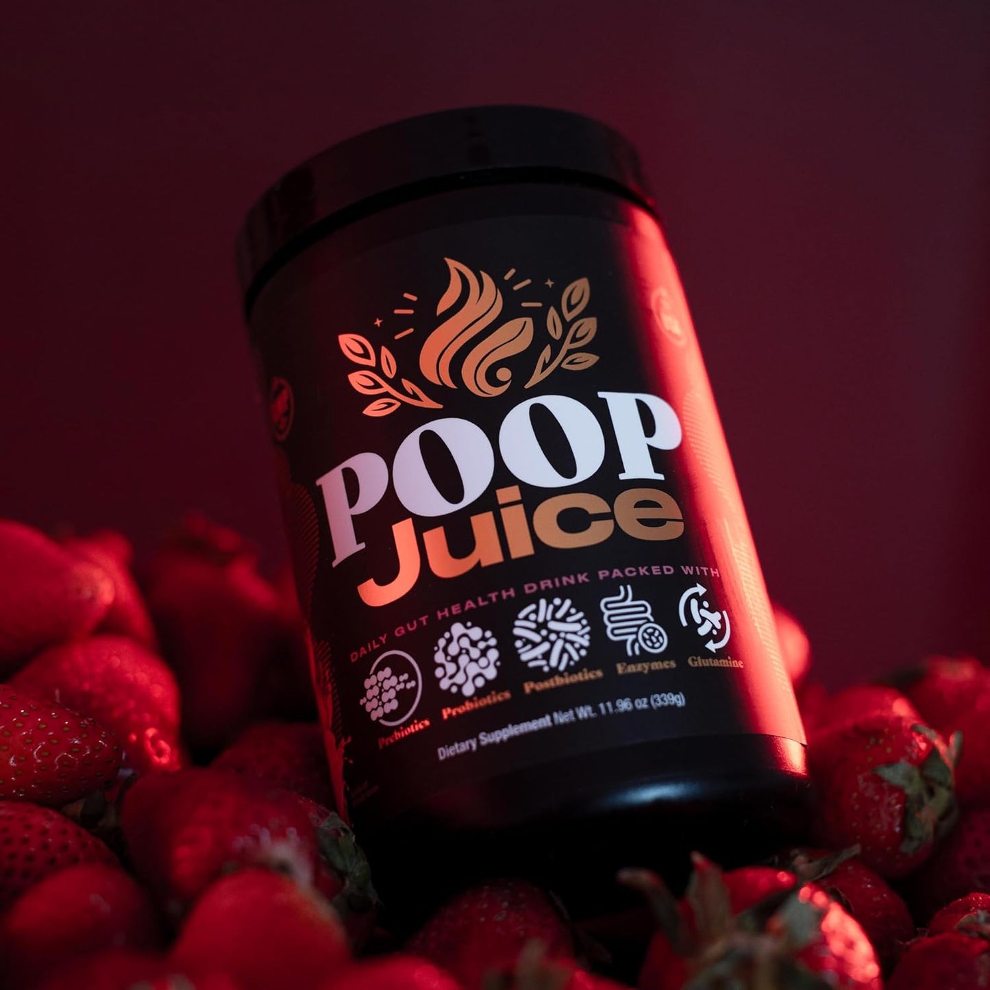 5-in-1 Prebiotic & Probiotic Digestive Supplement Powder - Bloat Relief, Gut & Immune Support - Strawberry Lemonade Flavor - 30 Servings