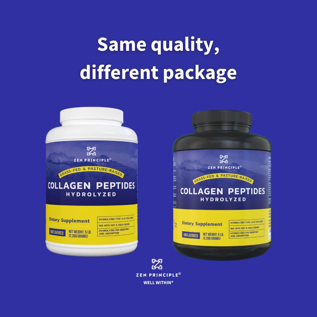 5 lb. Grass-Fed Collagen Peptides Powder for Hair, Skin & Joints - Paleo & Keto Friendly, Anti-Aging Protein
