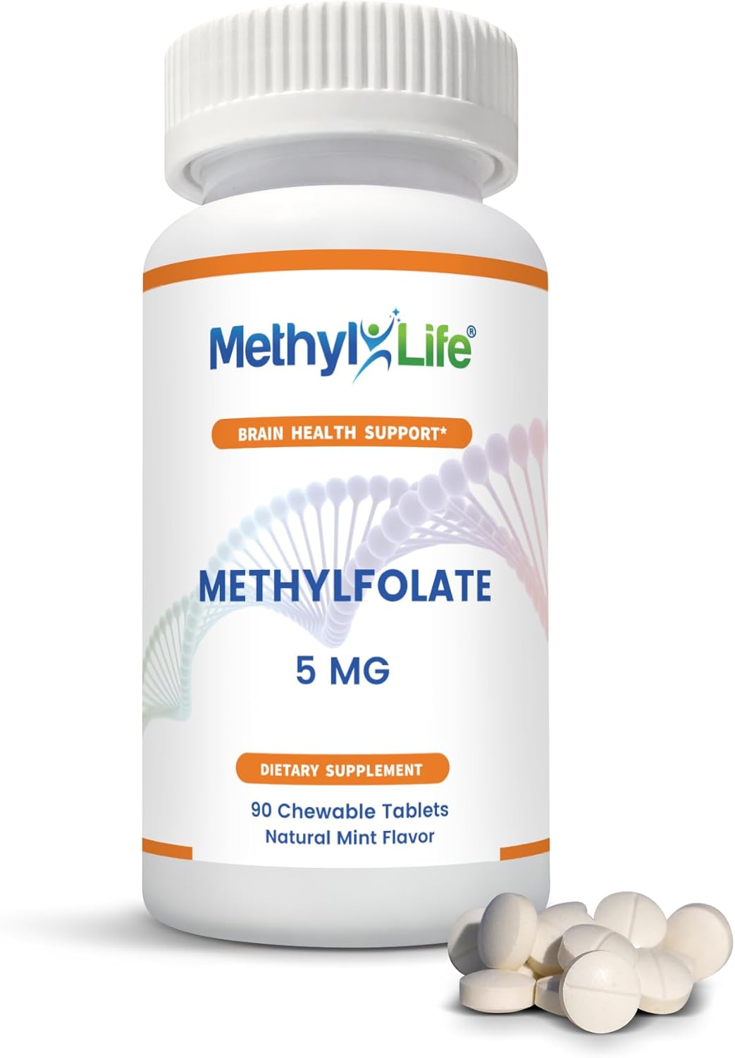 5 mg Chewable L-Methylfolate - 90 Day Supply - Pure & Non-GMO - Gluten Free Folate - BoostGo Australia