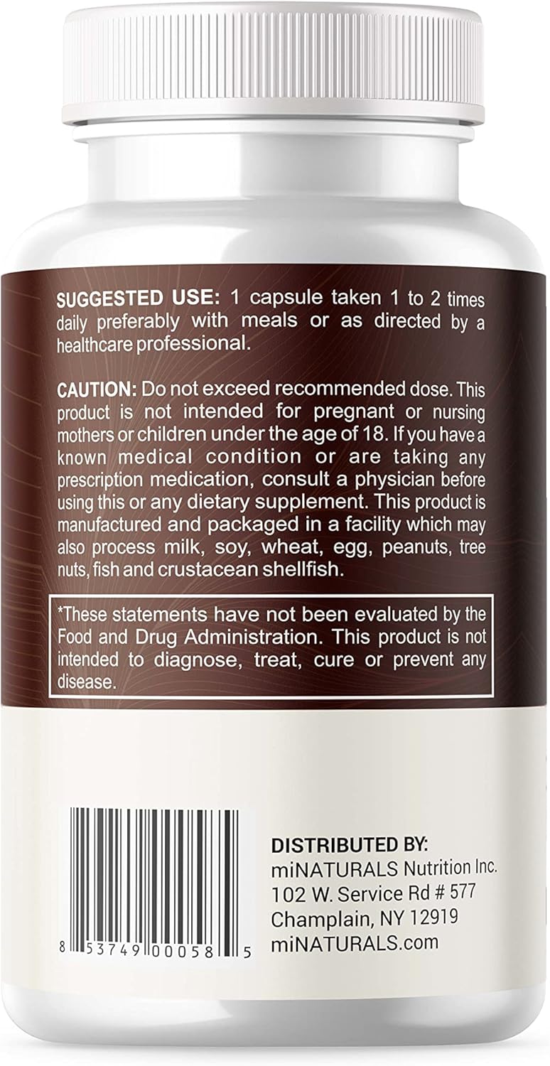 5 Mushroom Complex Supplement Capsules for Immune System & Brain Health with Lions Mane, Chaga, Reishi, Shiitake, Maitake Extracts