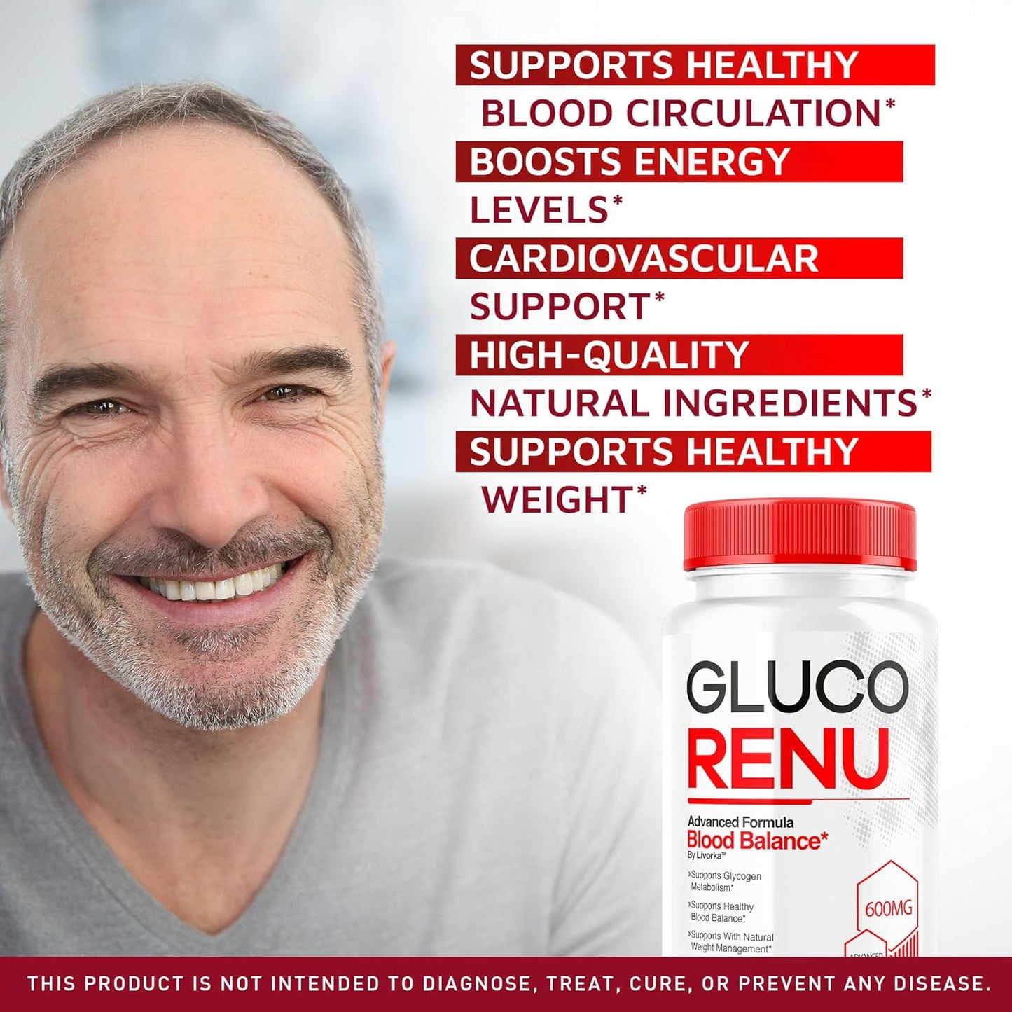 5 Pack Gluco Renu Capsules - Official Supplement for Glucose Support, 150 Capsules for 5 Months