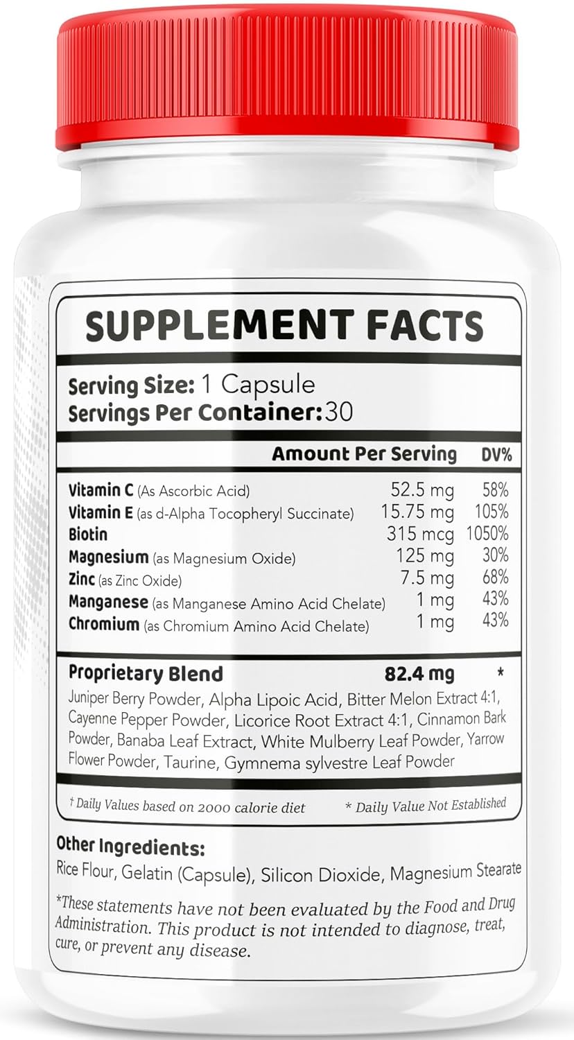 5 Pack Gluco Renu Capsules - Official Supplement for Glucose Support, 150 Capsules for 5 Months