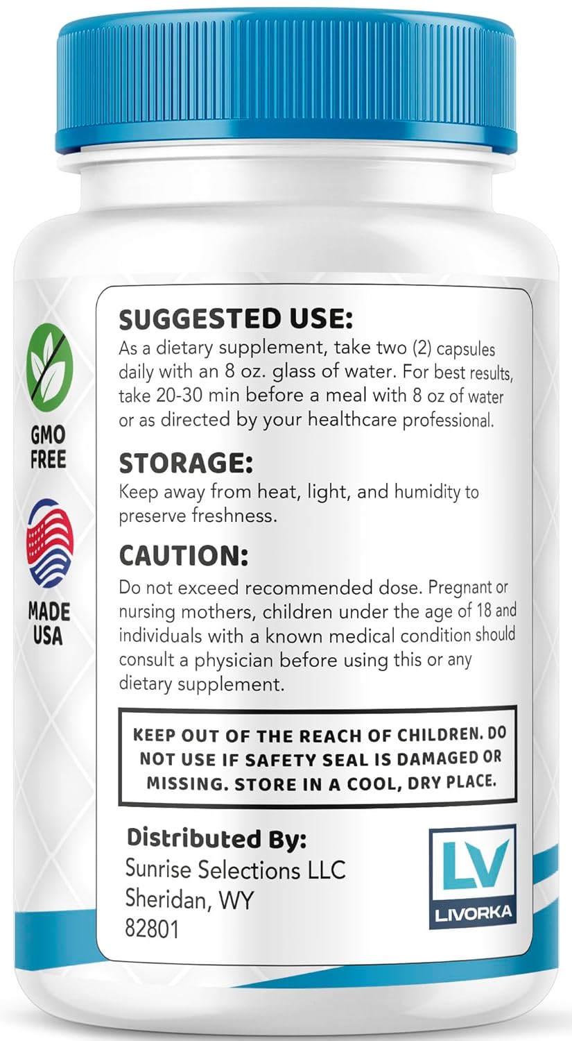 5-Pack LIVORKA Derma Prime Plus Capsules - Sweet Relief for Skin - 300 Capsules for 5 Months of Nourishment