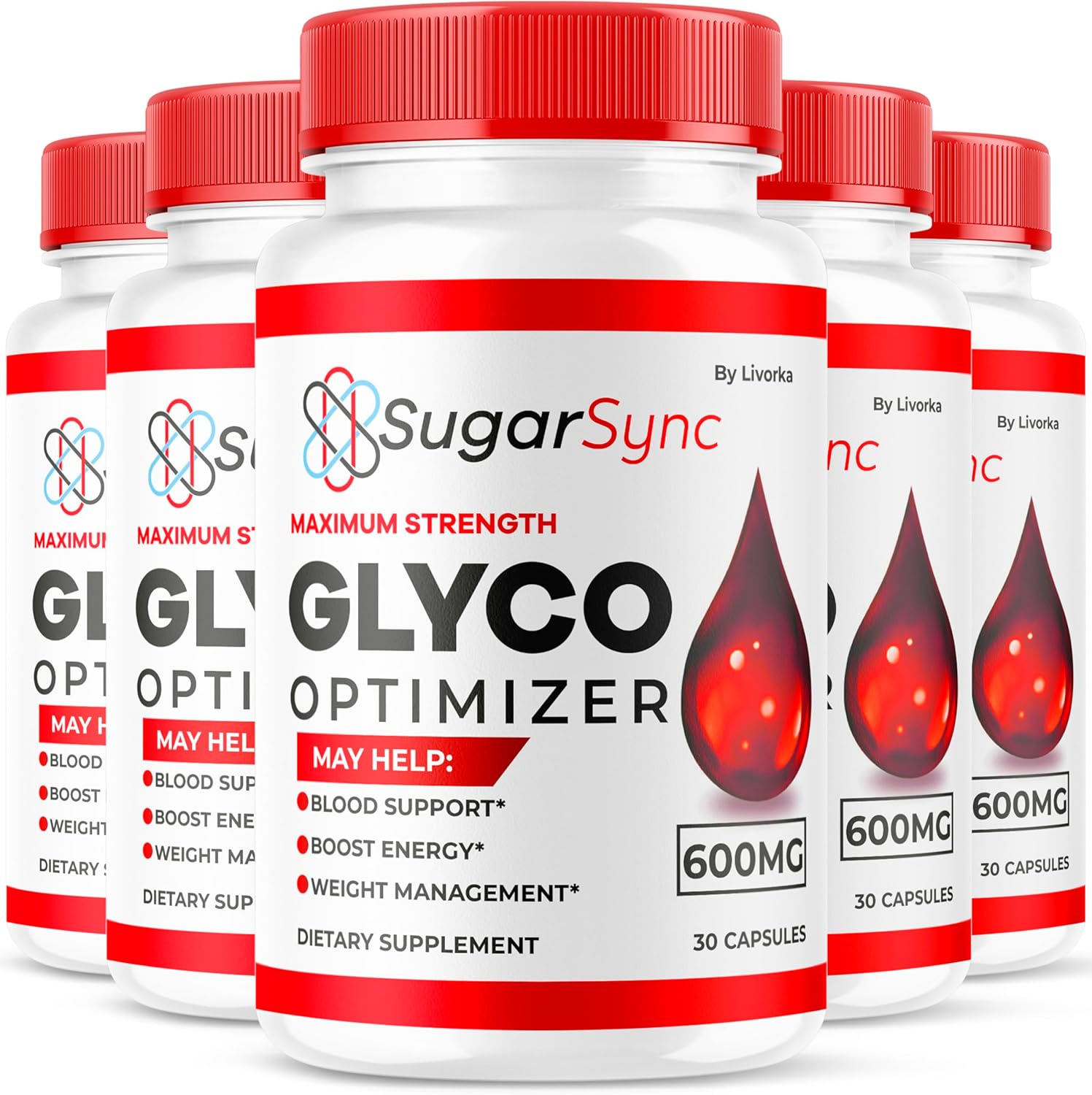 5-Pack LIVORKA Sugar Sync Glyco Optimizer Capsules - Reviews & Benefits