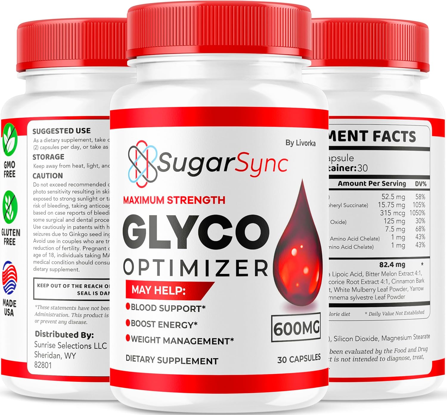 5-Pack LIVORKA Sugar Sync Glyco Optimizer Capsules - Reviews & Benefits